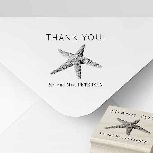 Carimbo De Borracha Novo Sr. e Sra. Chame obrigado de casamento (Criador carregado)