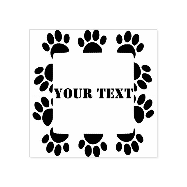 Carimbo De Borracha O Cachorro Passa O Quadro Com Texto Personalizado (Impressão)
