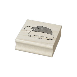 Carimbo De Borracha O Chapéu de Natal Desenhando o Chapéu de Natal