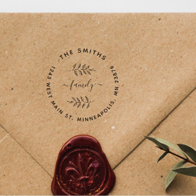 Carimbo De Borracha O Elegante Personalizado Deixa O Endereço De Retor (Criador carregado)