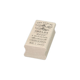 Carimbo De Borracha O futuro Sr. e Sra. Wedding Return Endereço