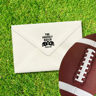 Carimbo De Borracha O Monograma do Casamento de Futebol de Combate Per