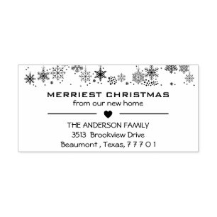 Carimbo De Borracha O Natal Mais Feliz De Nosso Novo Endereço De Casa