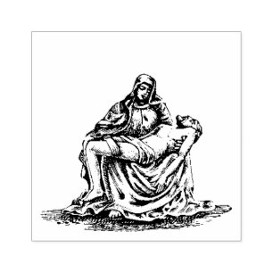 Carimbo De Borracha O Pieta Sexta-feira Santa dolorosa de Mary e de