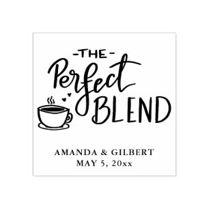 Carimbo De Borracha O script de café moderno da mistura perfeita