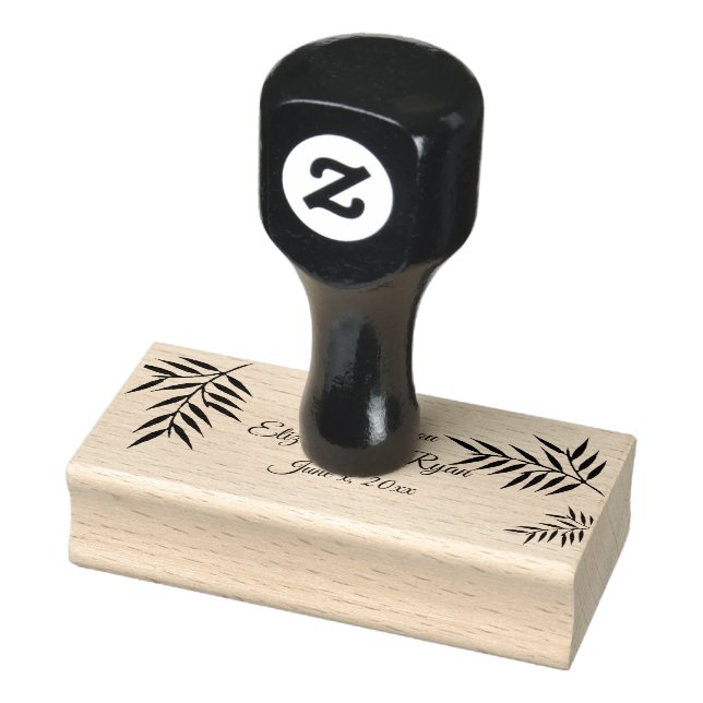 Carimbo De Borracha Obrigado, Casamento, Ferns (Carimbo)