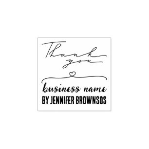 Carimbo De Borracha Obrigado, coração, mini.