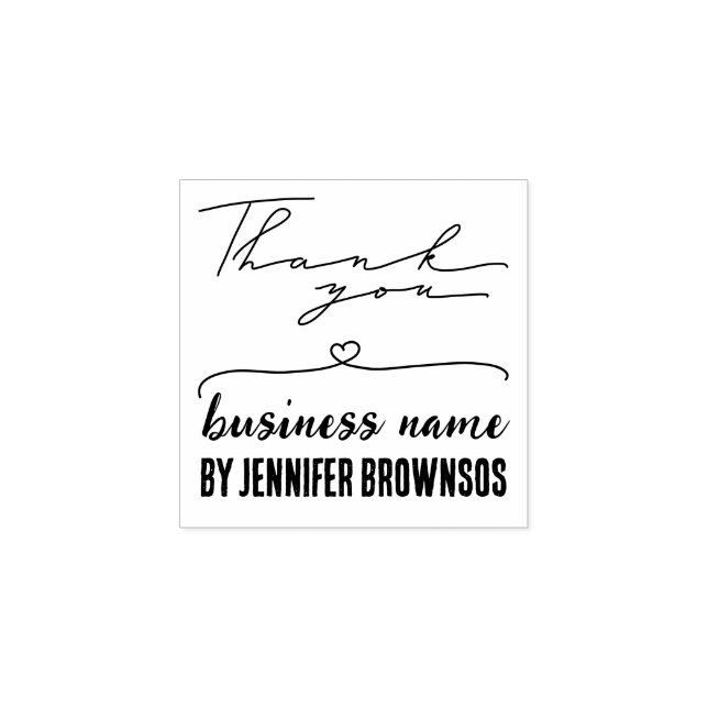 Carimbo De Borracha Obrigado, coração, mini. (Impressão)