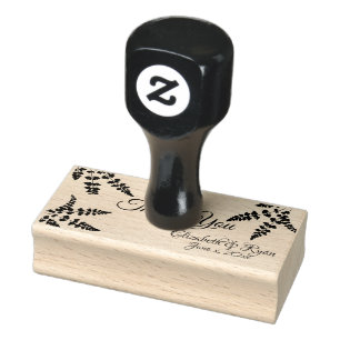 Carimbo De Borracha Obrigado, Ferns Botanical Personalizado