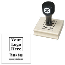 Carimbo De Borracha Obrigado Logotipo de empresa e Modelo do site na w