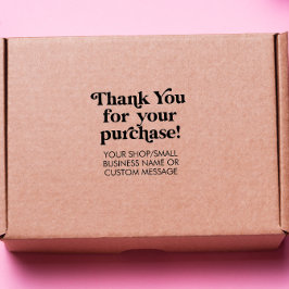 Carimbo De Borracha Obrigado pela compra Pequena Empresa Personalizada