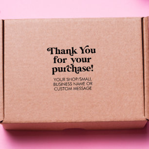 Carimbo De Borracha Obrigado pela compra Pequena Empresa Personalizada