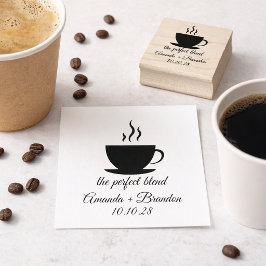 Carimbo De Borracha Obrigado pelo Casamento Café A Combinação Perfeita