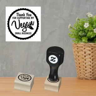 Carimbo De Borracha Obrigado Por Apoiar Minha Empresa Vegan