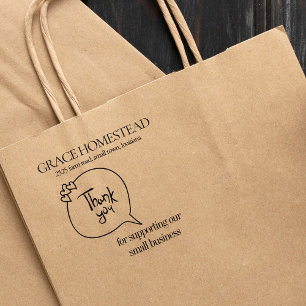 Carimbo De Borracha Obrigado por apoiar o nome do suplemento para pequ