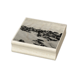 Carimbo De Borracha Ocean Rocks na praia