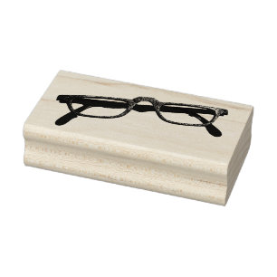 Carimbo De Borracha Óculos Vintage Legal Quadros Antigos