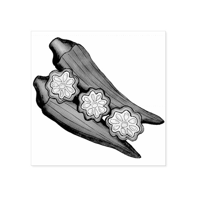 Carimbo De Borracha Okra Pods Veggie Vegetal Comida do Sul (Impressão)