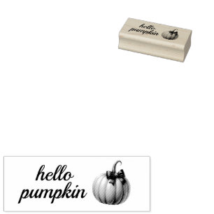 Carimbo De Borracha Olá Pumpkin Rubber Stamp