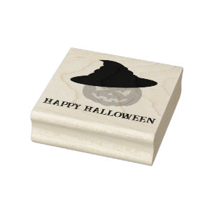 Carimbo De Borracha Orange Retro Pumpkin Feliz Dia das Bruxas
