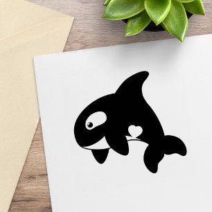 Carimbo De Borracha Orca Whale