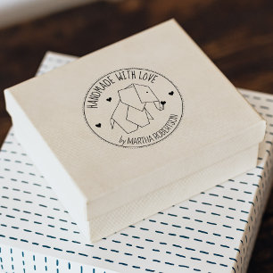 Carimbo De Borracha Origami Elephant Custom Handmade with love,