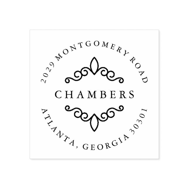 Carimbo De Borracha Ornamentado (Impressão)