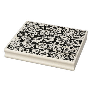 Carimbo De Borracha Ornamento Floral