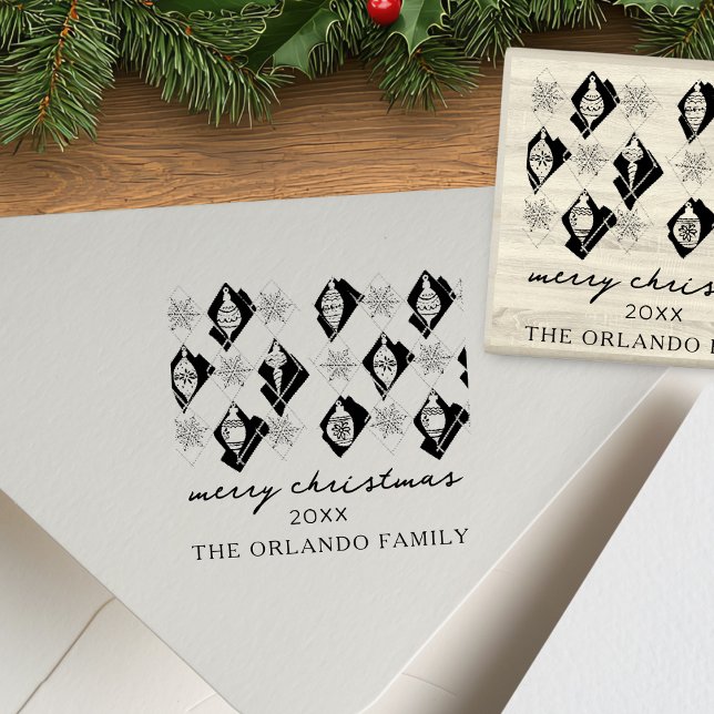 Carimbo De Borracha Ornamentos de Flocos de Neve Manuscritos Feliz de  (Criador carregado)