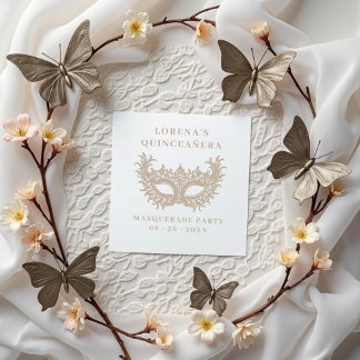 Carimbo De Borracha Ornate Lace Masquerade Mask Quinceañera