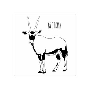 Carimbo De Borracha Oryx cartoon illustration