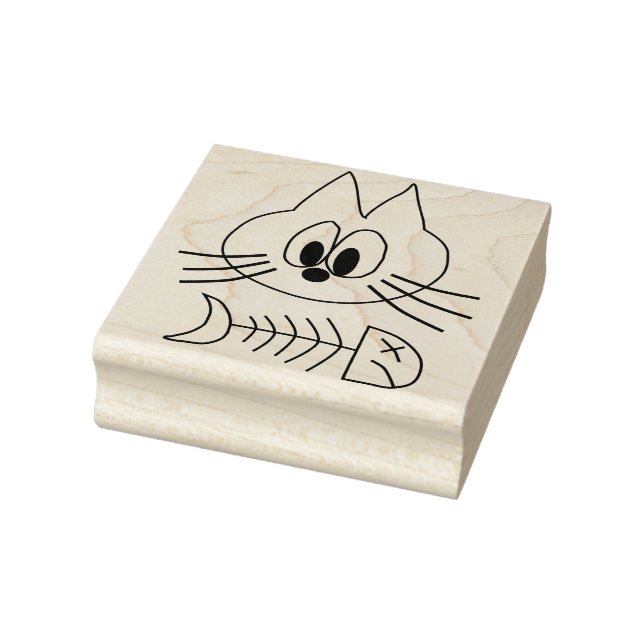 Carimbo De Borracha Ossos de gato e de peixe (Carimbo)