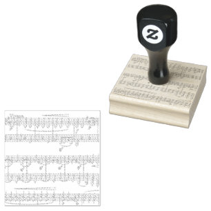 Carimbo De Borracha Ouro musical em preto