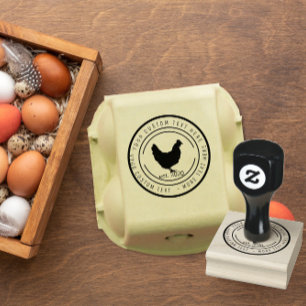 Carimbo De Borracha Ovos de fazenda de galinha