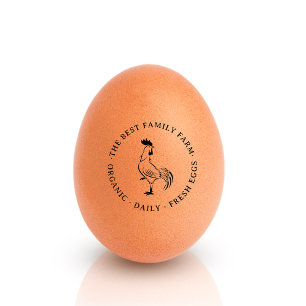 Carimbo De Borracha Ovos de Fazenda Frescos da Família Personalizada d