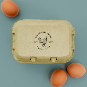 Carimbo De Borracha Ovos de Frango Frescos Personalizados da Fazenda d