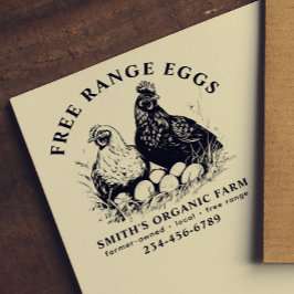 Carimbo De Borracha Ovos Frescos de fazenda