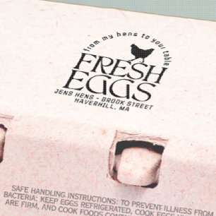 Carimbo De Borracha Ovos frescos do LOGOTIPO DE OVINOS PERSONALIZADOS