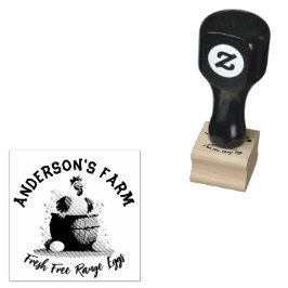 Carimbo De Borracha Ovos Frescos Fazenda Personalizada Da Família De O