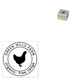 Carimbo De Borracha Ovos Vintage Personalizados Logotipo de Frango Com