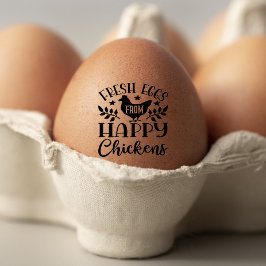 Carimbo De Borracha Óvulo Fresco Fresco De Fazenda De Frango