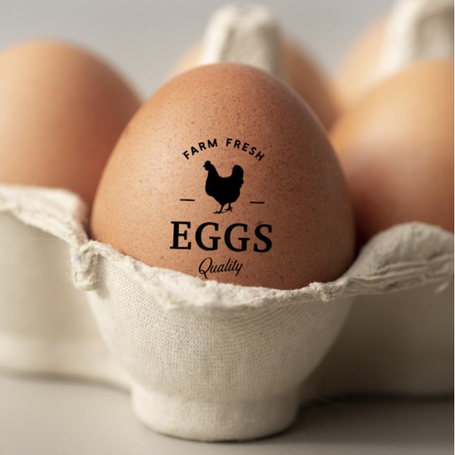 Carimbo De Borracha Óvulo Fresco Fresco De Fazenda De Frango (Criador carregado)