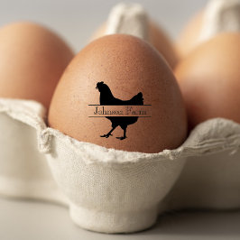 Carimbo De Borracha Óvulo Fresco Fresco De Fazenda De Frango