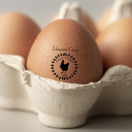 Carimbo De Borracha Óvulo Fresco Fresco De Fazenda De Frango