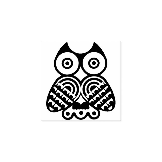 Carimbo De Borracha Owl Design Rubber Stamp (Impressão)