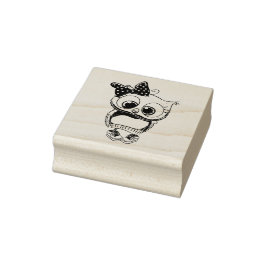 Carimbo De Borracha Owl Rubber Stamp