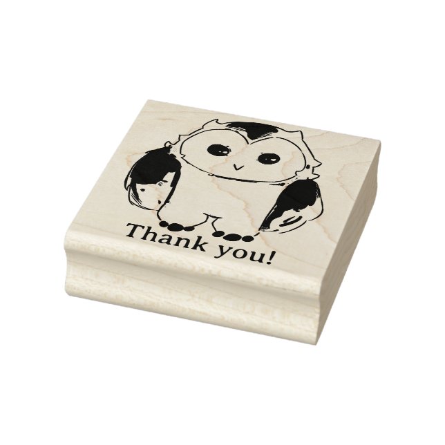 Carimbo De Borracha Owl,  thank you! (Carimbo)