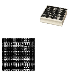 Carimbo De Borracha Padrão de Textura de Xadrez Tribal