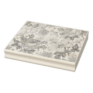 Carimbo De Borracha Padrão Floral Vintage com Rosas