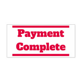 Carimbo de Borracha "Pagamento Concluído" e Linhas